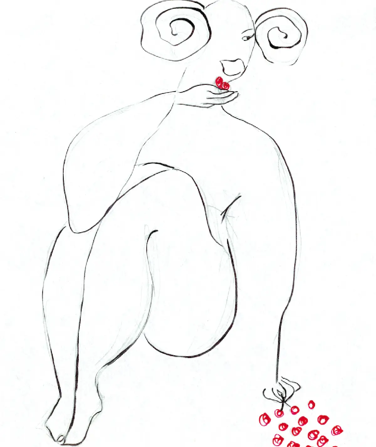 La Femme Qui Mange Des Cerises